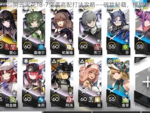 明日方舟：阴云火花TB-7突袭高配打法攻略——破敌秘籍，挑战成功之路