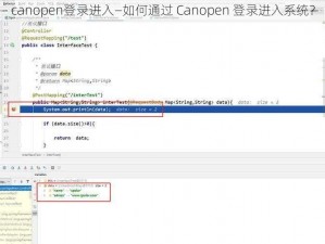 canopen登录进入—如何通过 Canopen 登录进入系统？