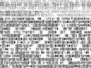 中文字幕乱码中文乱码b站,为什么我在 B 站看视频时中文字幕会显示乱码？