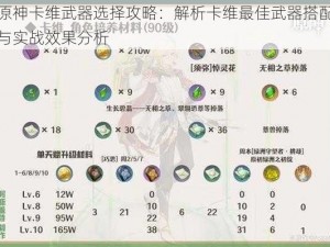 原神卡维武器选择攻略：解析卡维最佳武器搭配与实战效果分析