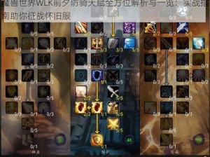 魔兽世界WLK前夕防骑天赋全方位解析与一览：实战指南助你征战怀旧服