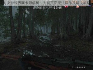 猎杀对决游戏界面卡顿解析：为何页面无法操作及解决策略探讨