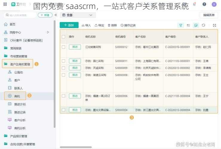 国内免费 saascrm，一站式客户关系管理系统