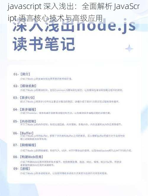 javascript 深入浅出：全面解析 JavaScript 语言核心技术与高级应用