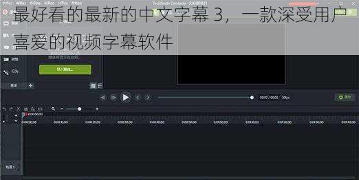 最好看的最新的中文字幕 3，一款深受用户喜爱的视频字幕软件