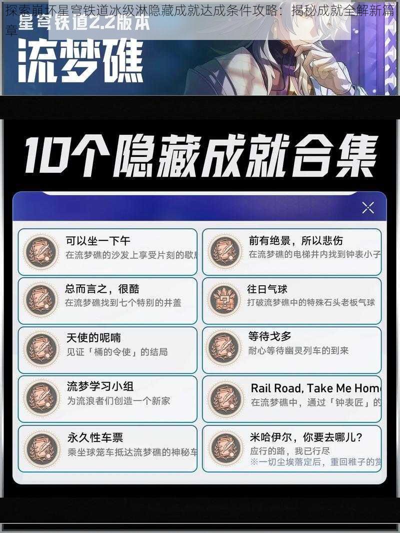 探索崩坏星穹铁道冰级淋隐藏成就达成条件攻略：揭秘成就全解新篇章