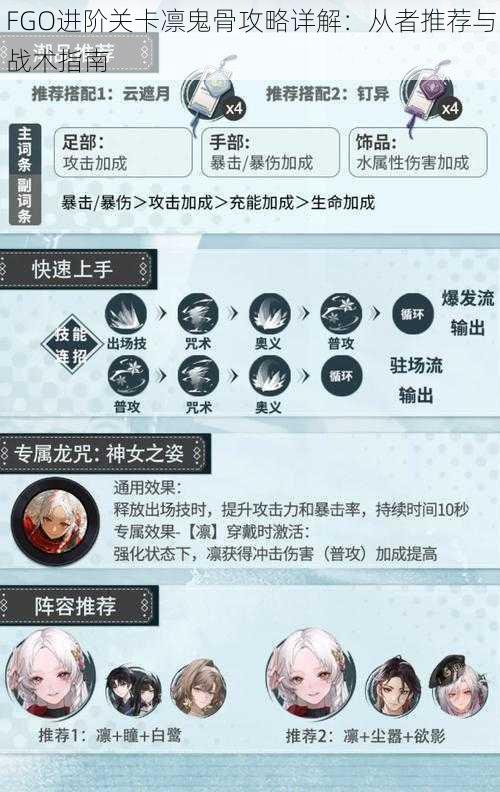 FGO进阶关卡凛鬼骨攻略详解：从者推荐与战术指南