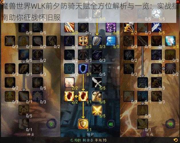 魔兽世界WLK前夕防骑天赋全方位解析与一览：实战指南助你征战怀旧服