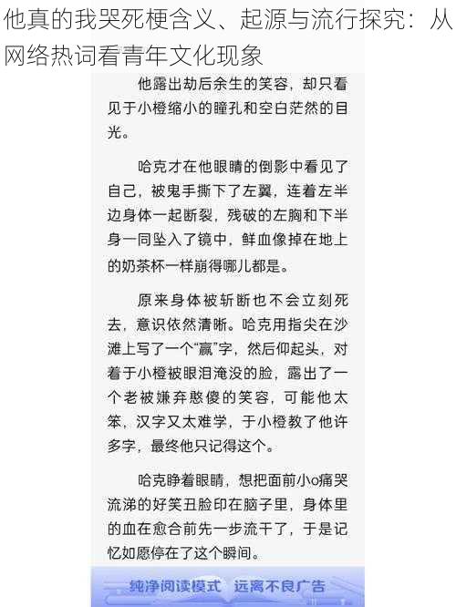 他真的我哭死梗含义、起源与流行探究：从网络热词看青年文化现象