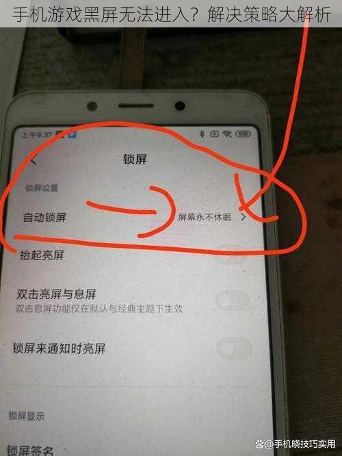 手机游戏黑屏无法进入？解决策略大解析