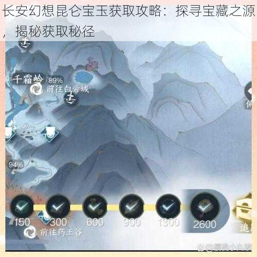 长安幻想昆仑宝玉获取攻略：探寻宝藏之源，揭秘获取秘径