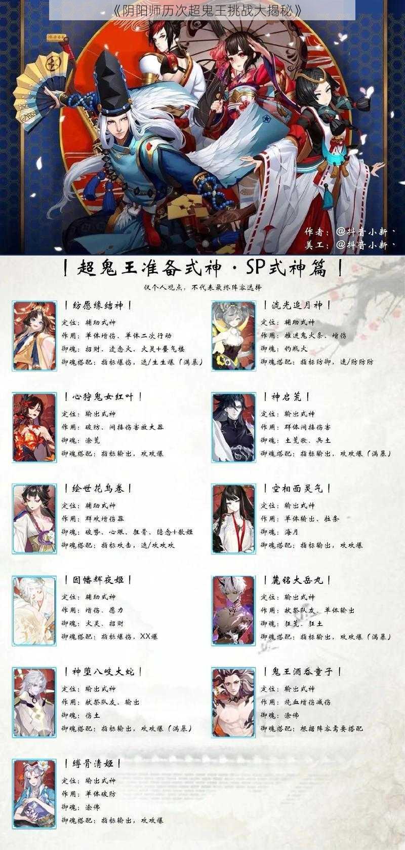 《阴阳师历次超鬼王挑战大揭秘》