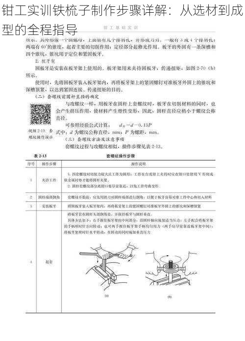 钳工实训铁梳子制作步骤详解：从选材到成型的全程指导