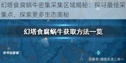 幻塔食腐蜗牛密集采集区域揭秘：探寻最佳采集点，探索更多生态奥秘