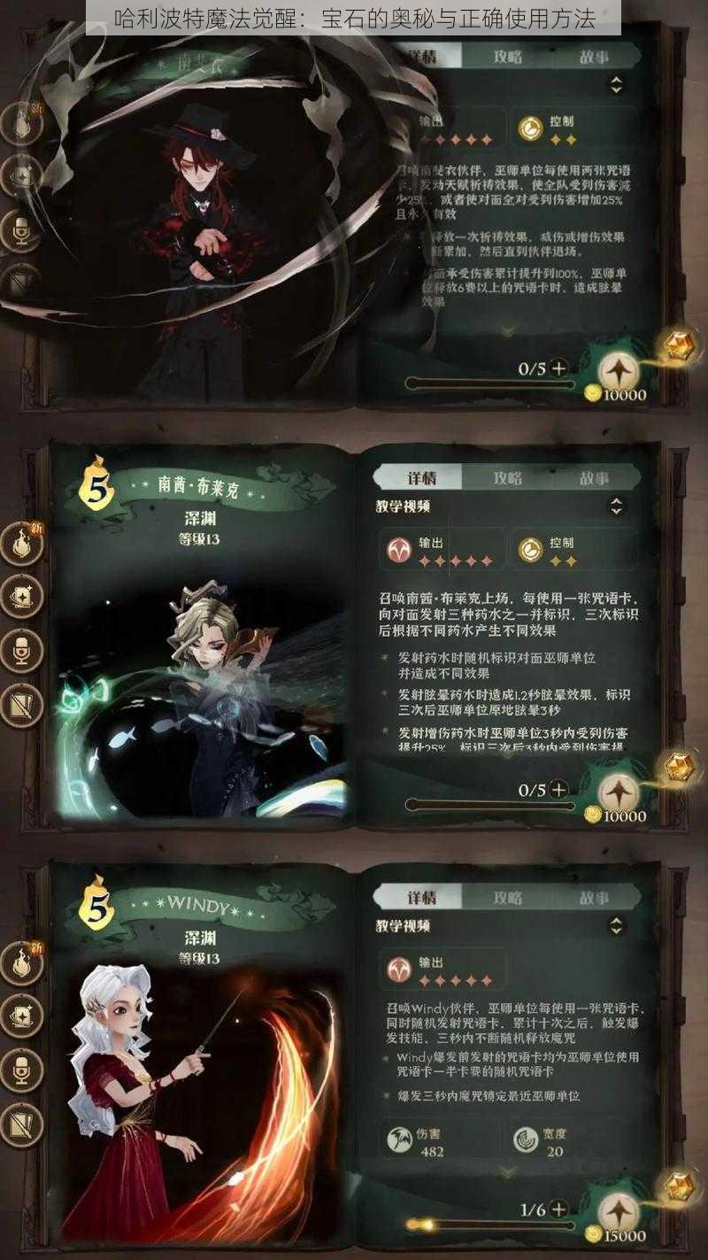 哈利波特魔法觉醒：宝石的奥秘与正确使用方法