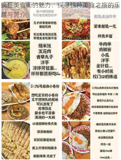 疯狂美食街的魅力：探寻独特美食之旅的乐趣与简介