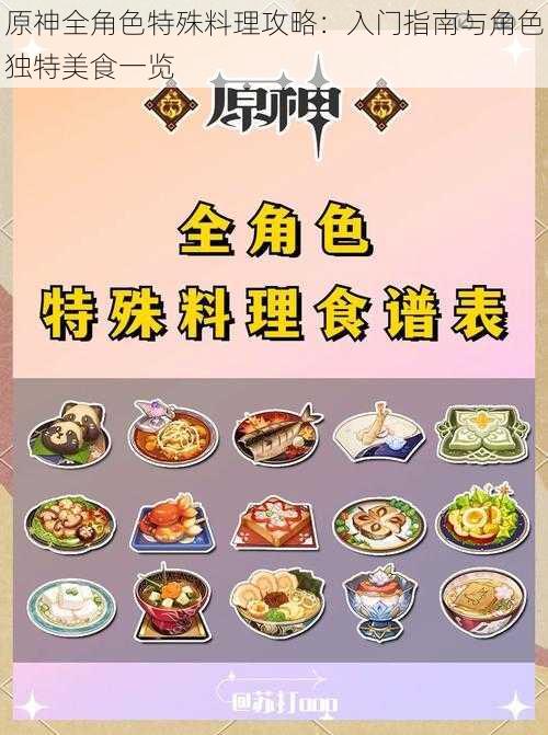 原神全角色特殊料理攻略：入门指南与角色独特美食一览